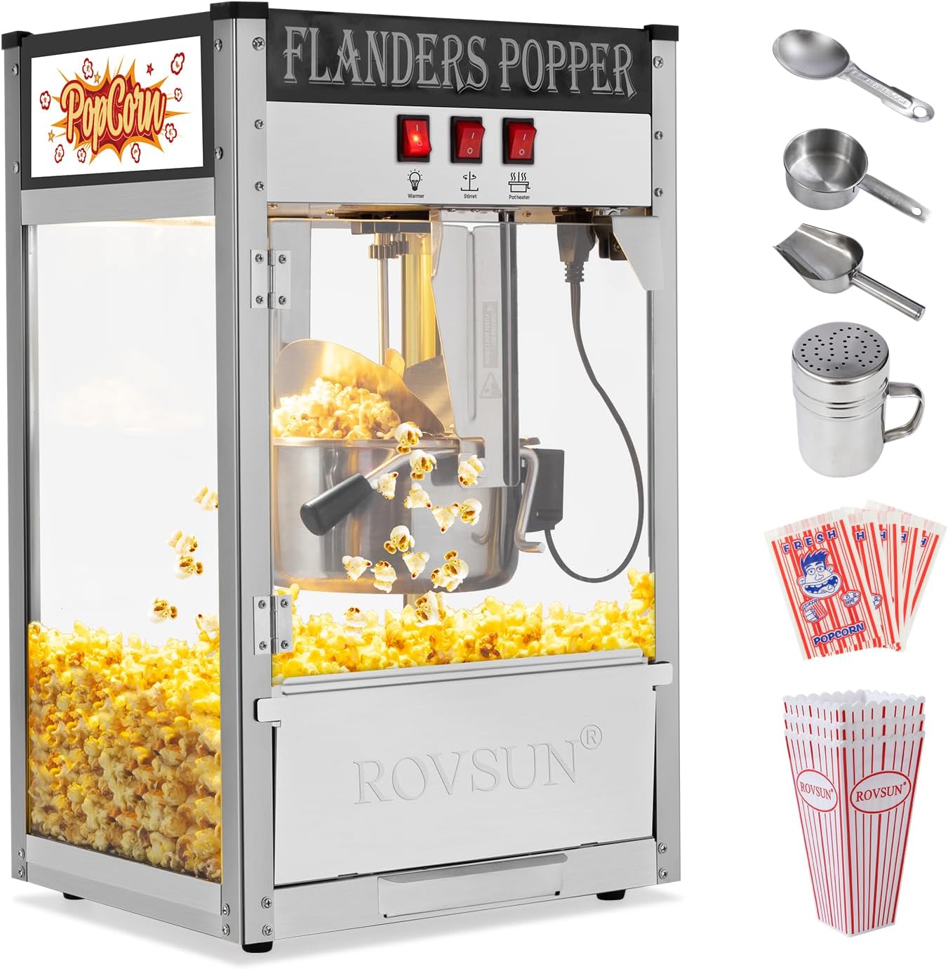 ROVSUN Popcorn Maker: Makes 4 Gallons!