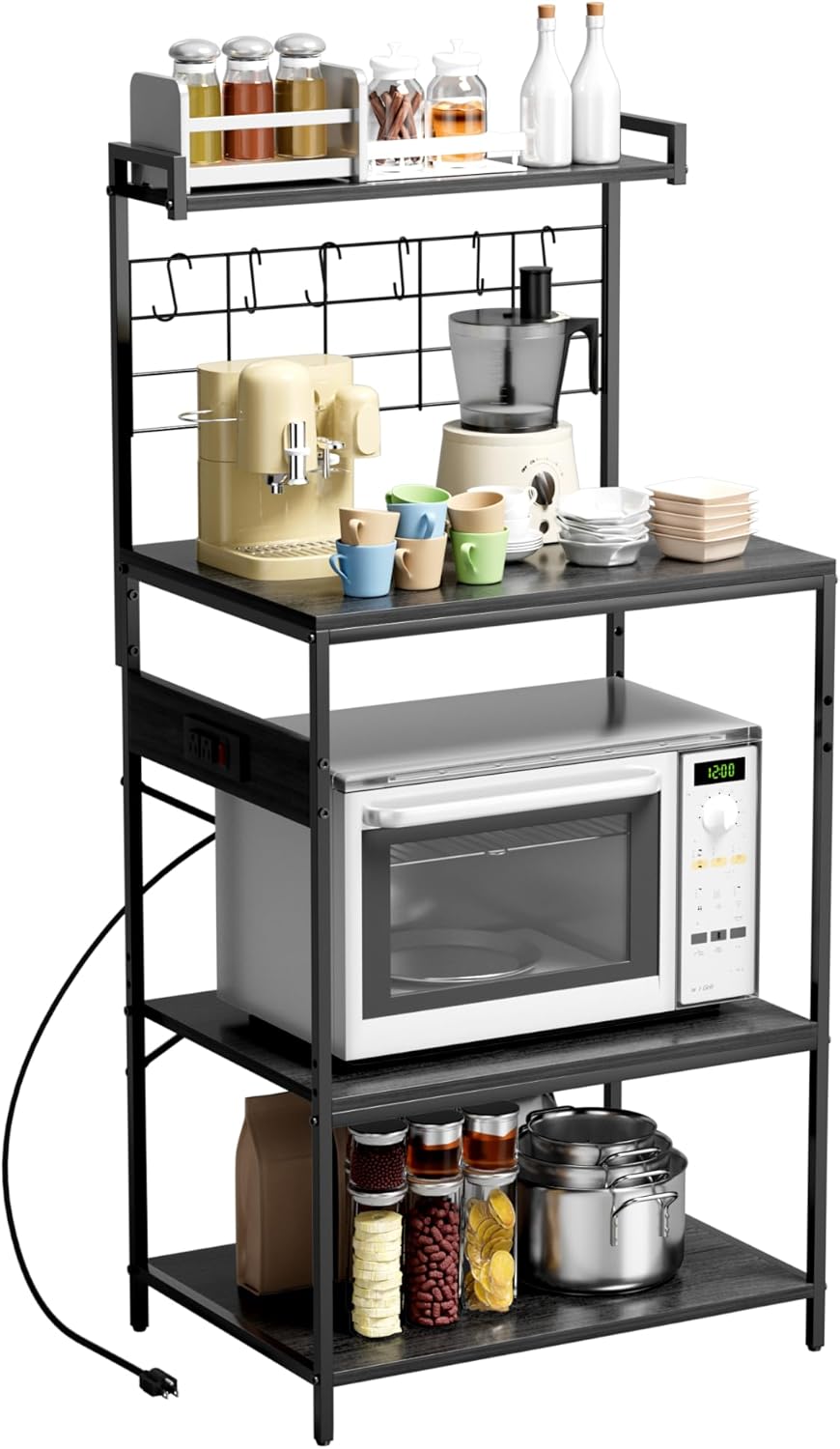 Flamaker 4-Tier Kitchen Storage - Stylish Mini Coffee Station