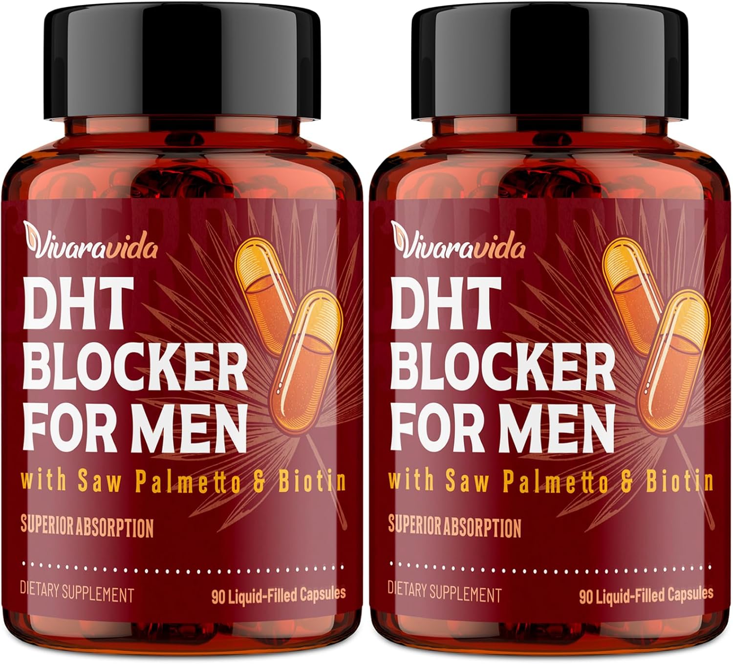Liquid-Filled DHT Blocker for Men - Natural Hair Growth Support