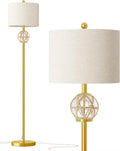Modern Floor Lamp with Rattan Glass Design for Elegant Spaces