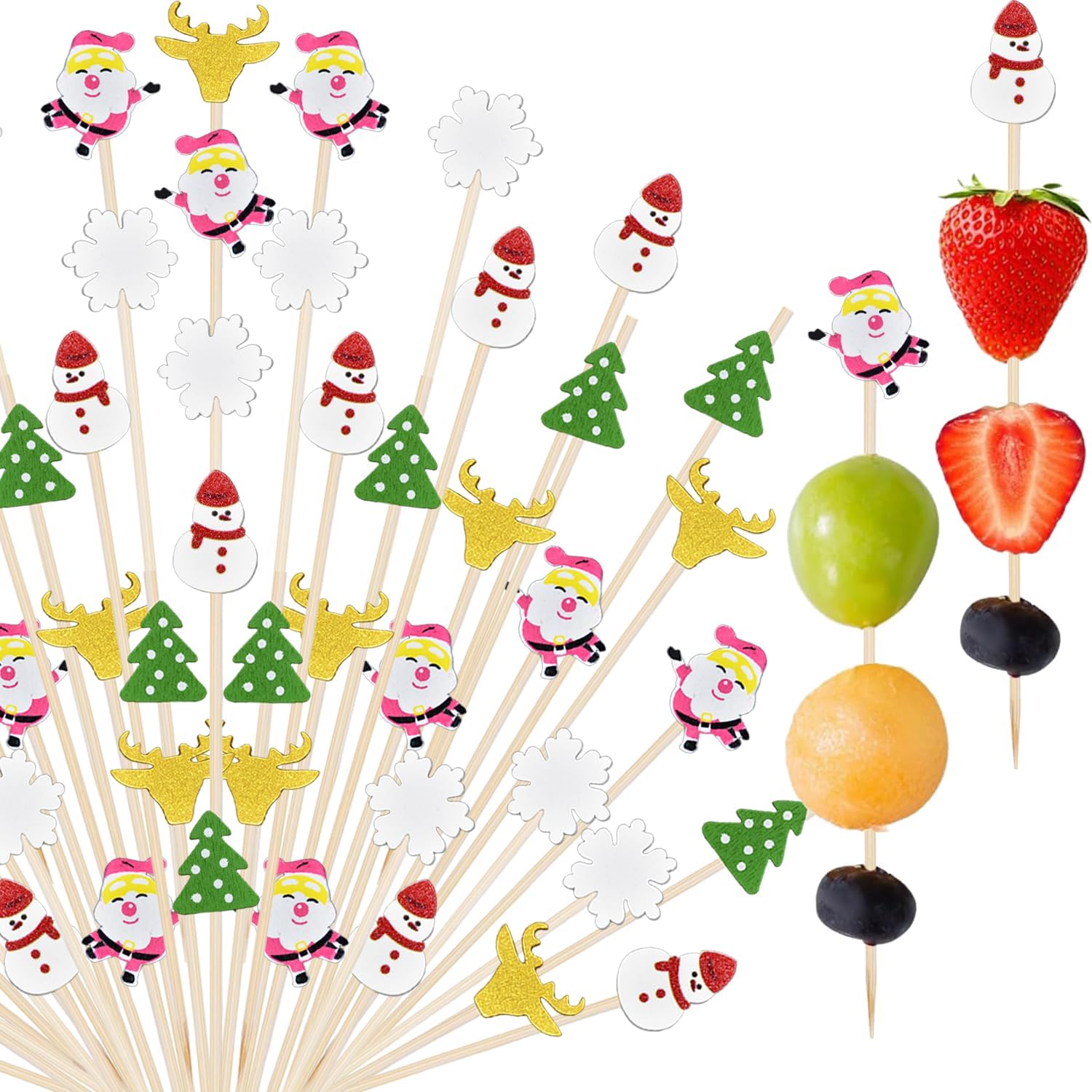 100 Bamboo Cocktail Picks - Festive Party Decor