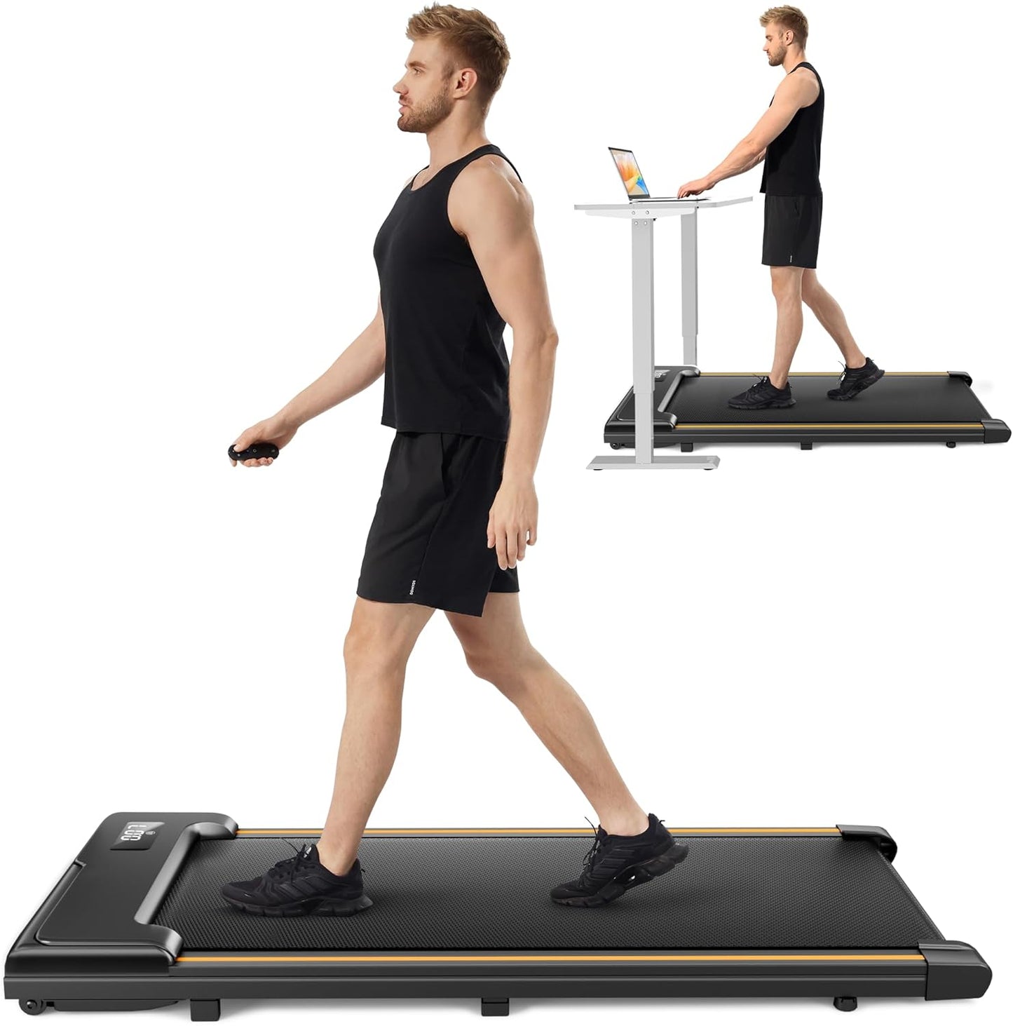 UMAY Under Desk Treadmill - Portable Incline Treadmill