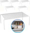 Large White Cabinet Storage Shelf Rack Set of 6 - Double Cabinet Space