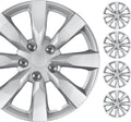 16ft Hubcaps Set of 4 - Snap-On Steel Rim Replacement with Metal Rings