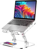 Acrylic Laptop Stand Clear Riser for 10-15.6 in Laptops - Adjustable