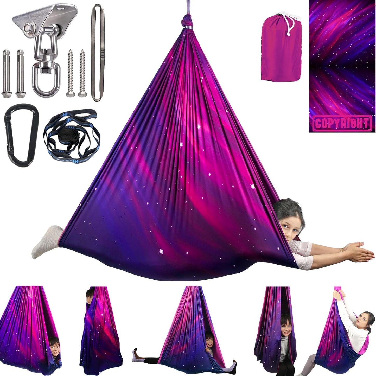 Sensory Swing for Kids Indoor & Outdoor Therapy Cuddle Swing