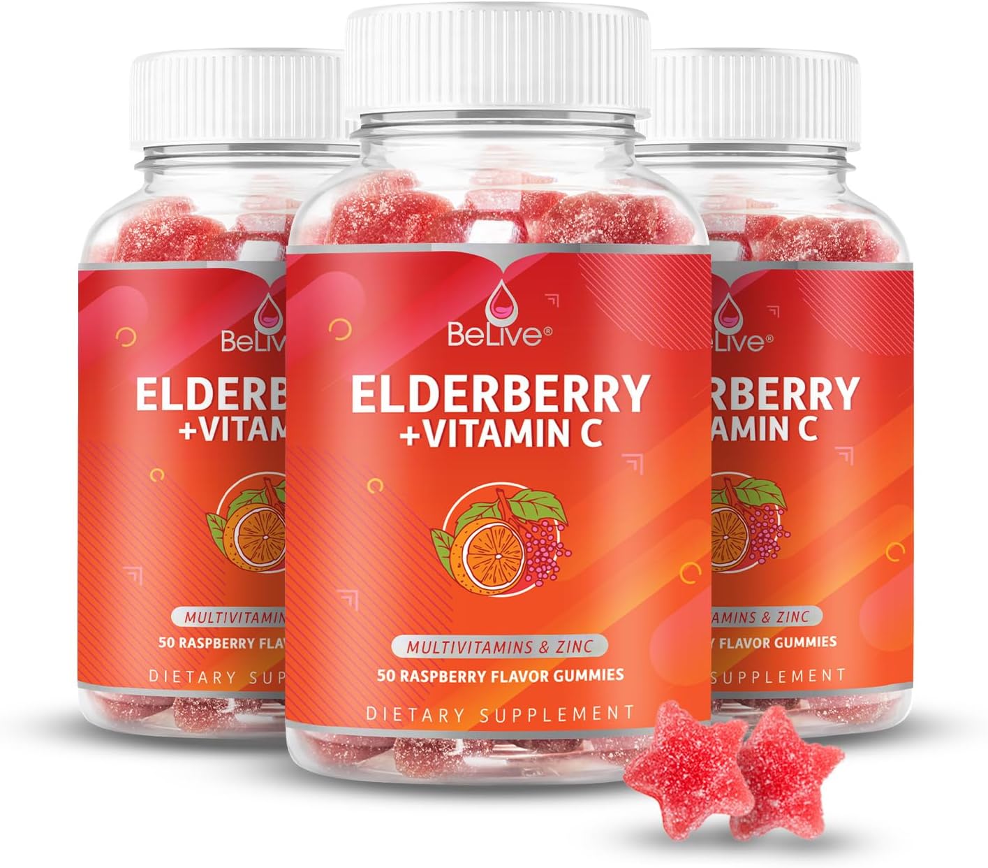 BeLive Elderberry Gummies with Zinc and Vitamin C for Immunity
