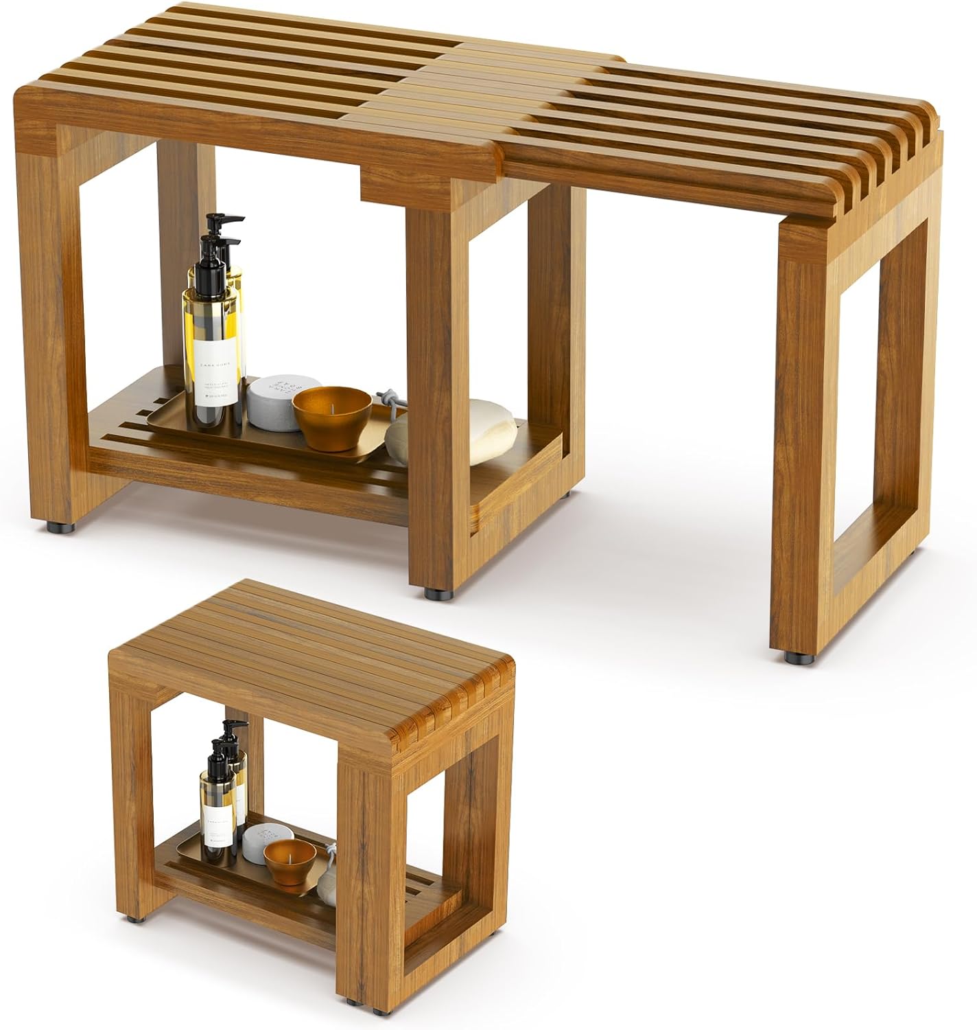 Adjustable Shower Stool: Comfort & Storage Bliss!
