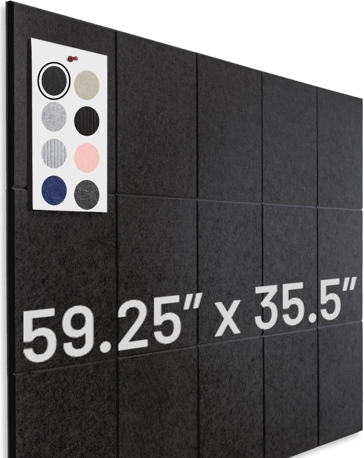 Large Cork Board for Wall 59in x 36in - Customizable Felt Tiles