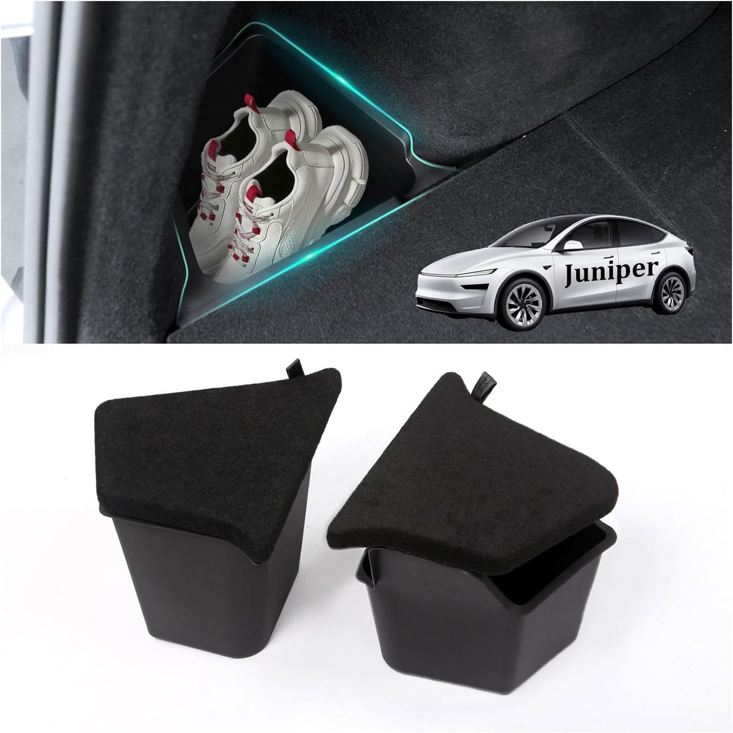 Trunk Storage Bins for 2025 2026 Tesla Model Y Juniper 2PCS