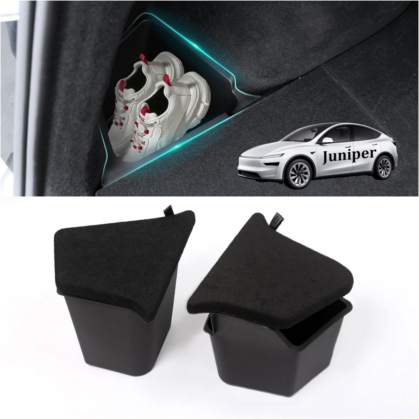 Trunk Storage Bins for 2025 2026 Tesla Model Y Juniper 2PCS