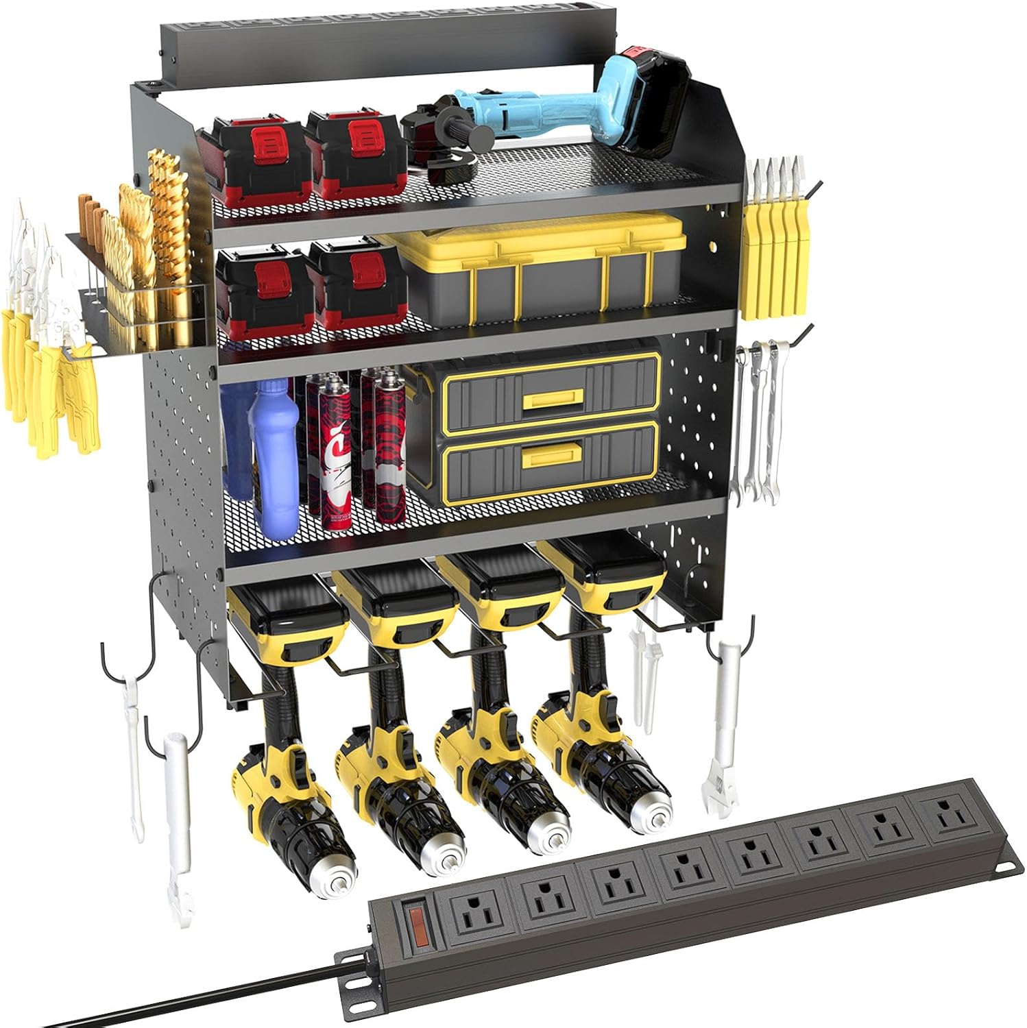 OKKMAX Heavy-Duty Drill Holder Wall Mount