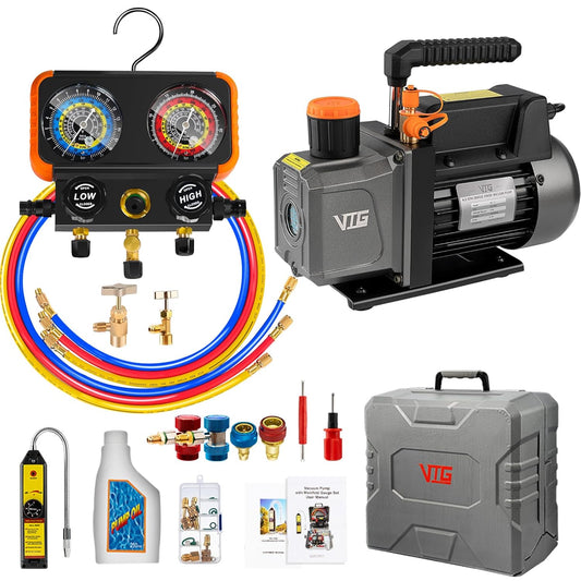 R1234yf AC Vacuum Pump and Gauge Set for Auto HVAC Needs
