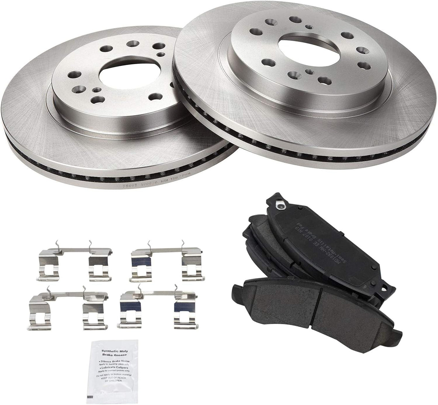 TRQ Front Premium Posi Metallic Disc Brake Pads & Rotor Kit