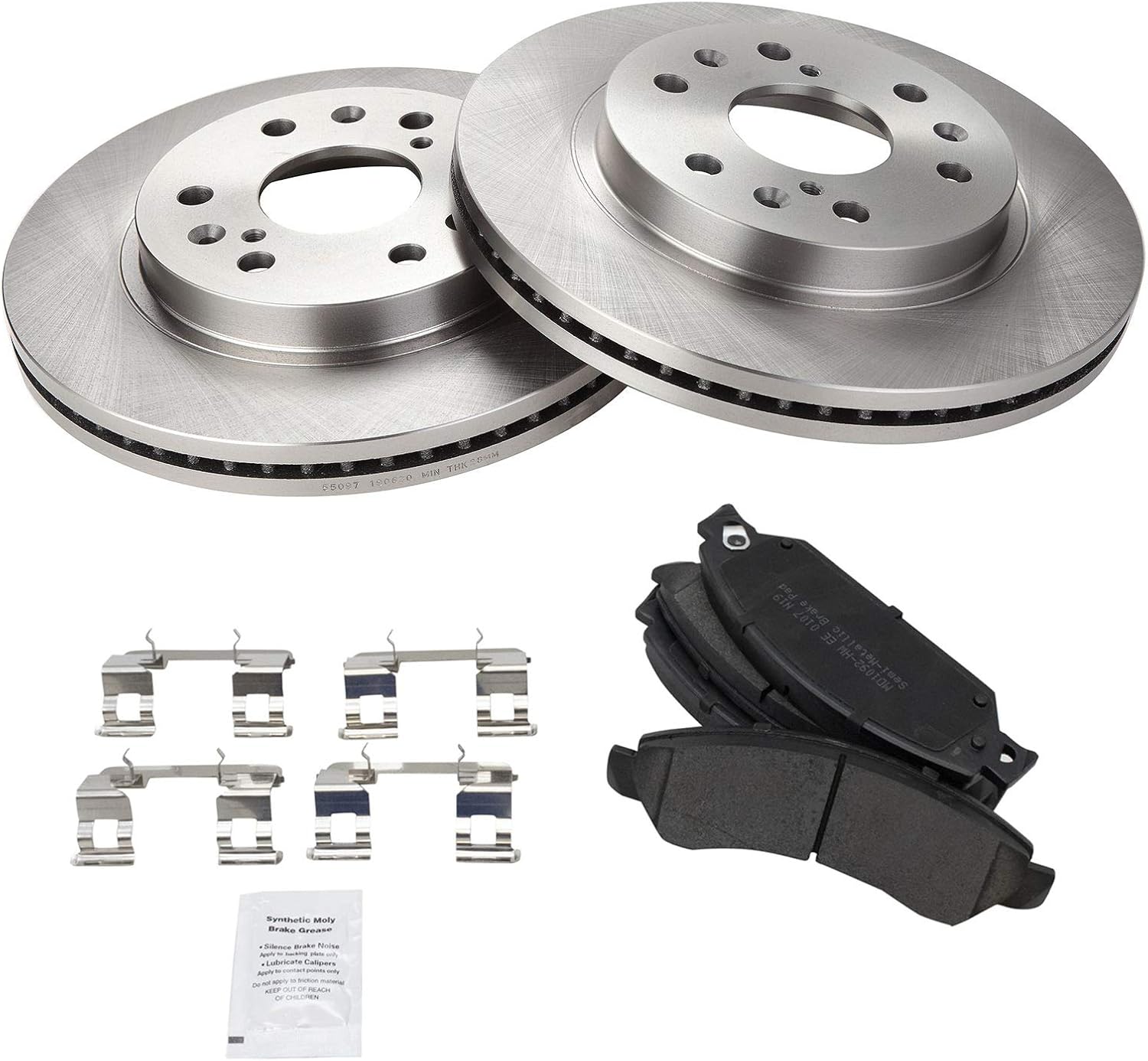 TRQ Front Premium Posi Metallic Disc Brake Pads & Rotor Kit