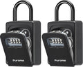 Puroma Lock Box Large Key Lock Box - Portable Resettable Combination