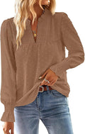Boho Tops for Women V Neck Blouses Flowy Swiss Dot - Dressy Casual bag