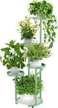 TOSKING 5 Tier Metal Plant Stand - Space-Saving Corner Shelf