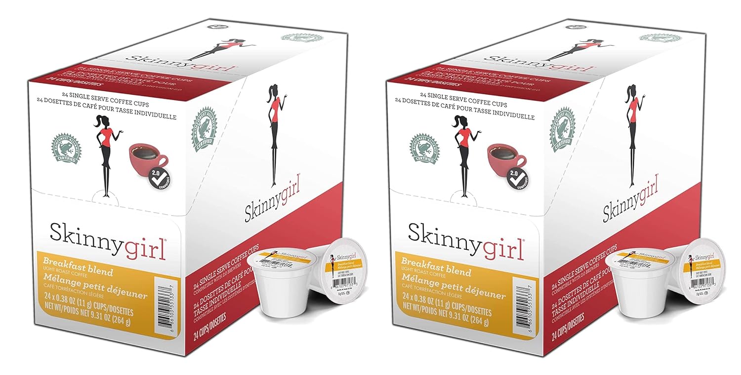 Skinnygirl Coffee Pods Breakfast Blend Light Roast for Keurig