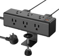 Desk Clamp Power Strip with 9 Outlets and USB-C - Compact Clamp Mount