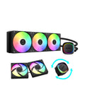 GAMDIAS AURA GL360 V2 360mm AIO Liquid CPU Cooler - Quiet ARGB Cooling