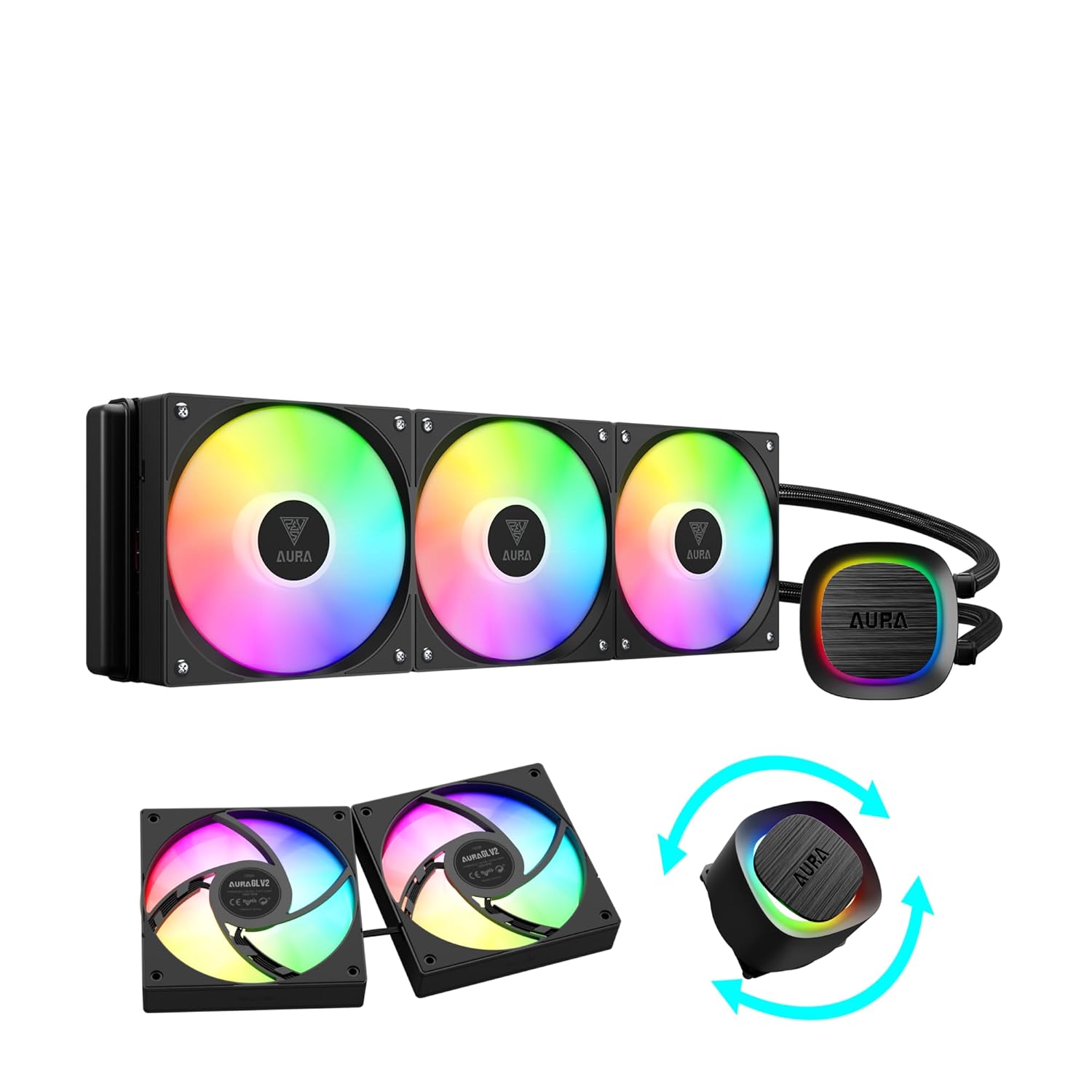 GAMDIAS AURA GL360 V2 360mm AIO Liquid CPU Cooler Review
