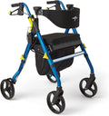 Folding Mobility Rollator Walker with Memory Foam Seat - Smooth Ride