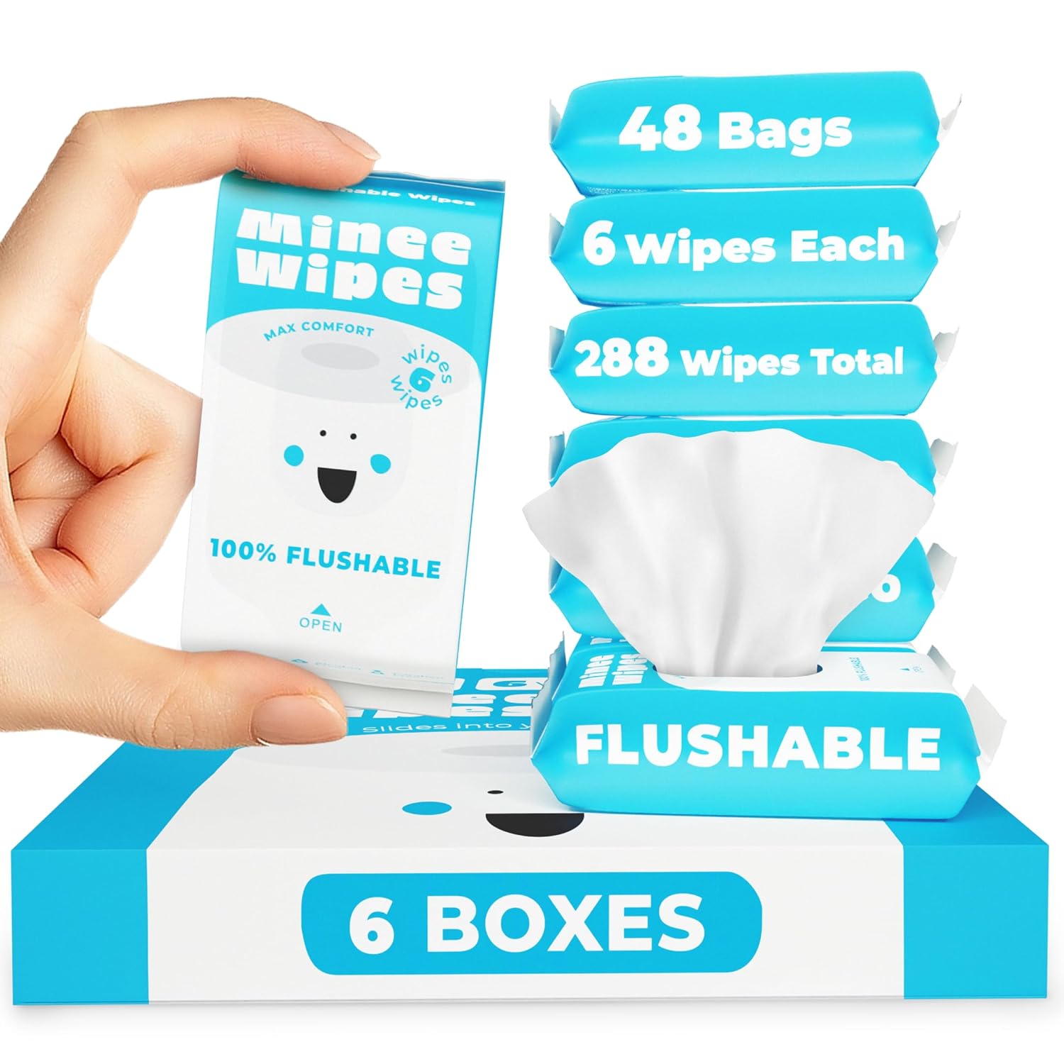 Impossibly Compact Travel Flushable Wipes for On-the-Go Hygiene