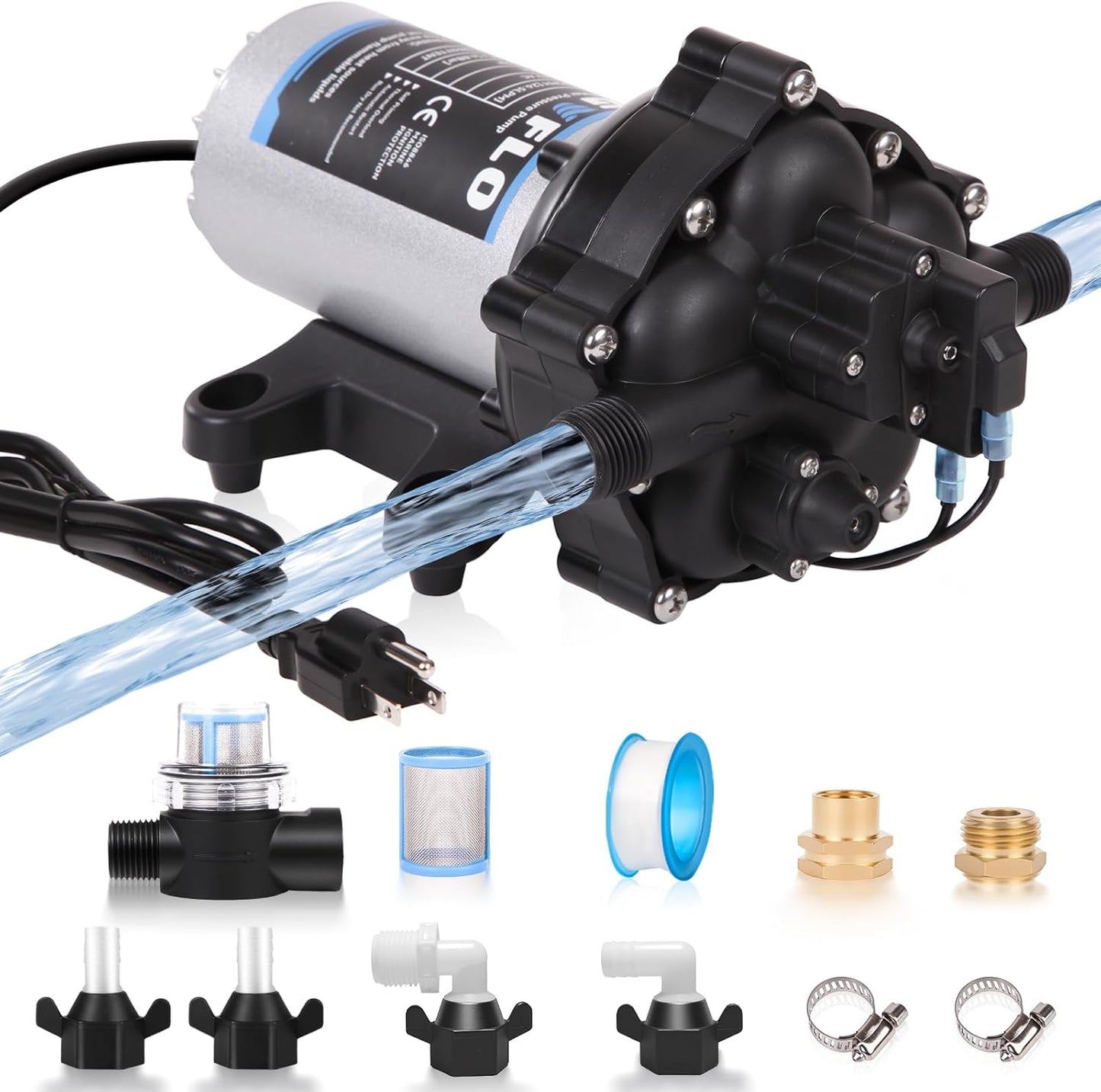 Upgraded 110V AC Fresh Water Pump for RV and Marine Use