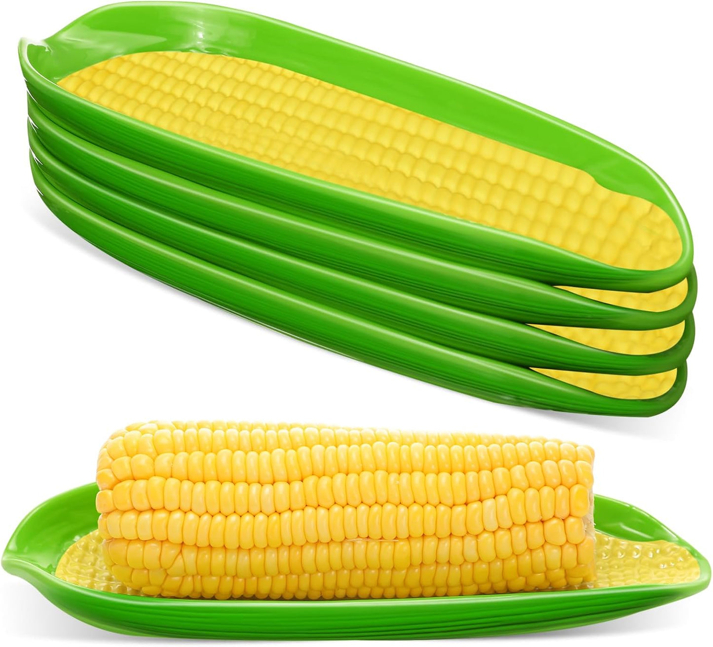 4 Pcs Corn Dishes Melamine Holders for Easy Dining Experience
