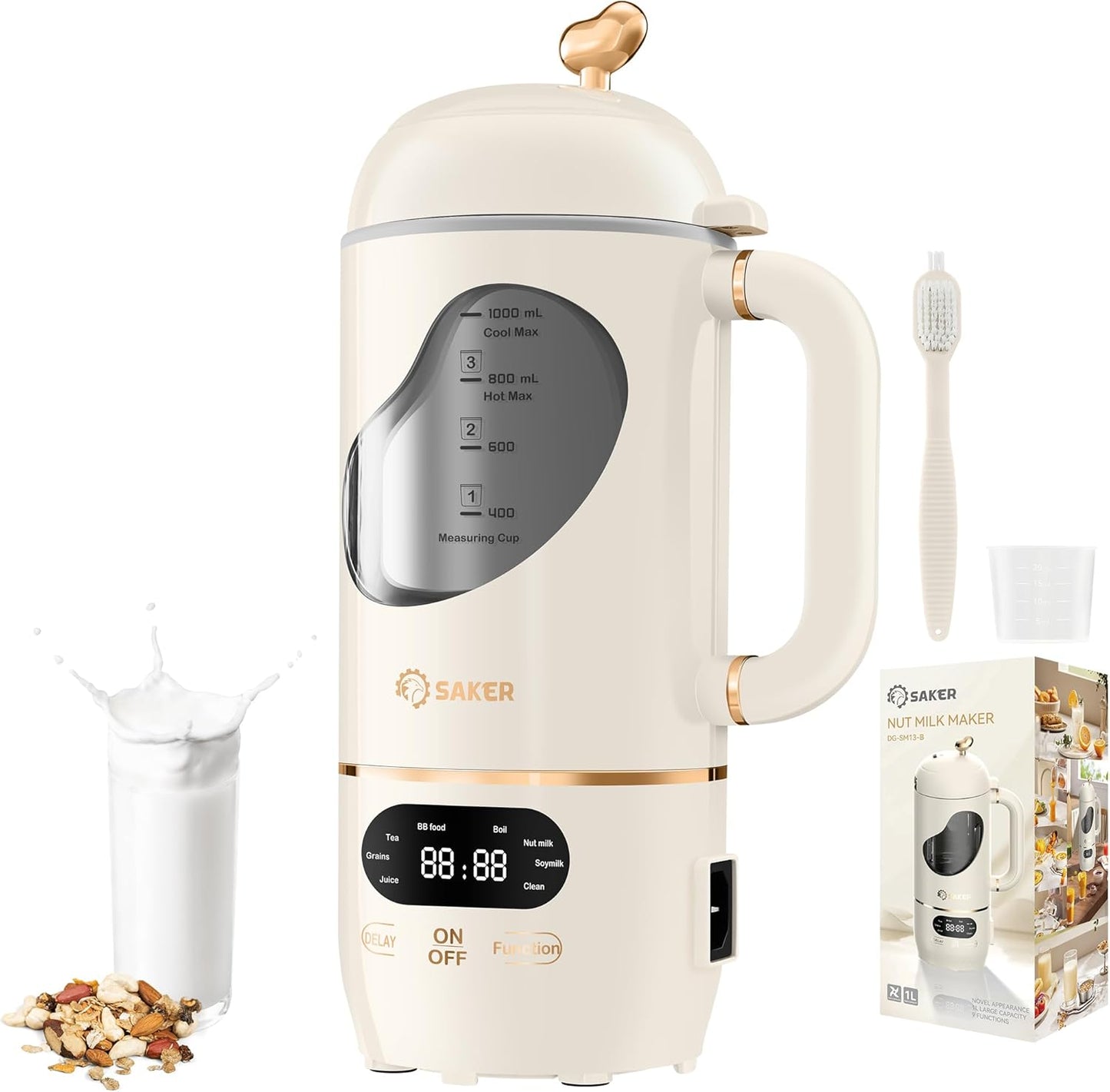 Saker Automatic Nut Milk Maker: Homemade Dairy-Free Delights!