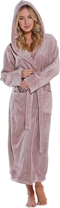 Turquaz Plush Robes For Women - Soft Warm Fleece Bathrobe for Women