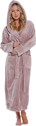 Turquaz Plush Robes For Women - Soft Long Fleece Bathrobe Comfort