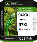 96 97 Ink Cartridges Combo Pack Replacement for HP - High Yield