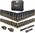 boen 3/8 in Drive Impact Socket Set, 48-Piece - Durable CR-MO Kit