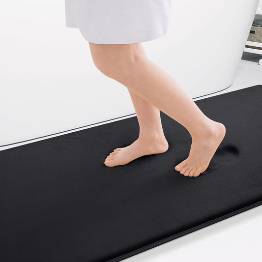 Smiry Memory Foam Bath Mat 59x34 for Comfort and Safety