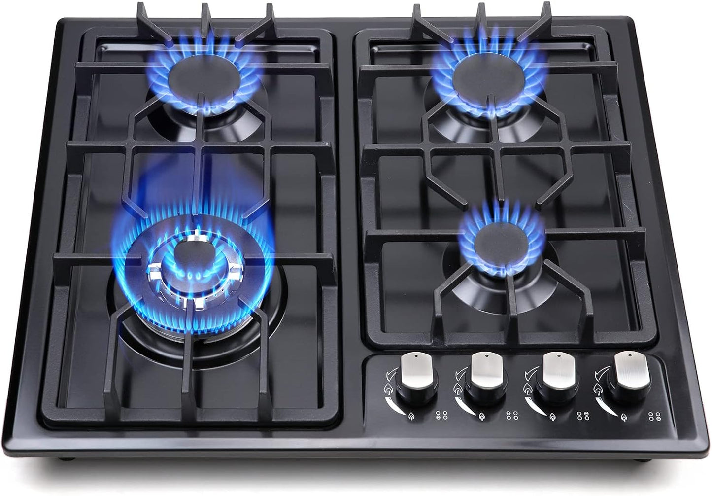 FORIMO Gas Cooktop 22Inch Built in 4 Burners Stainless Steel Stove