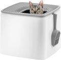Top-Entry Litter Box with Scoop - Enclosed, Dog-Proof Design