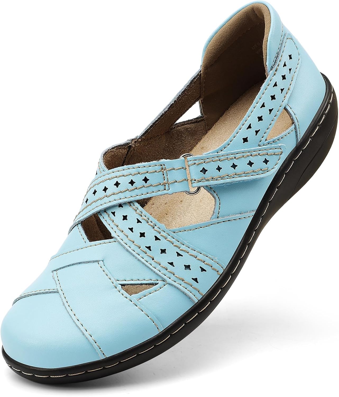 Irrefour Women's Classic Genuine Leather Casual Loafers for Comfort