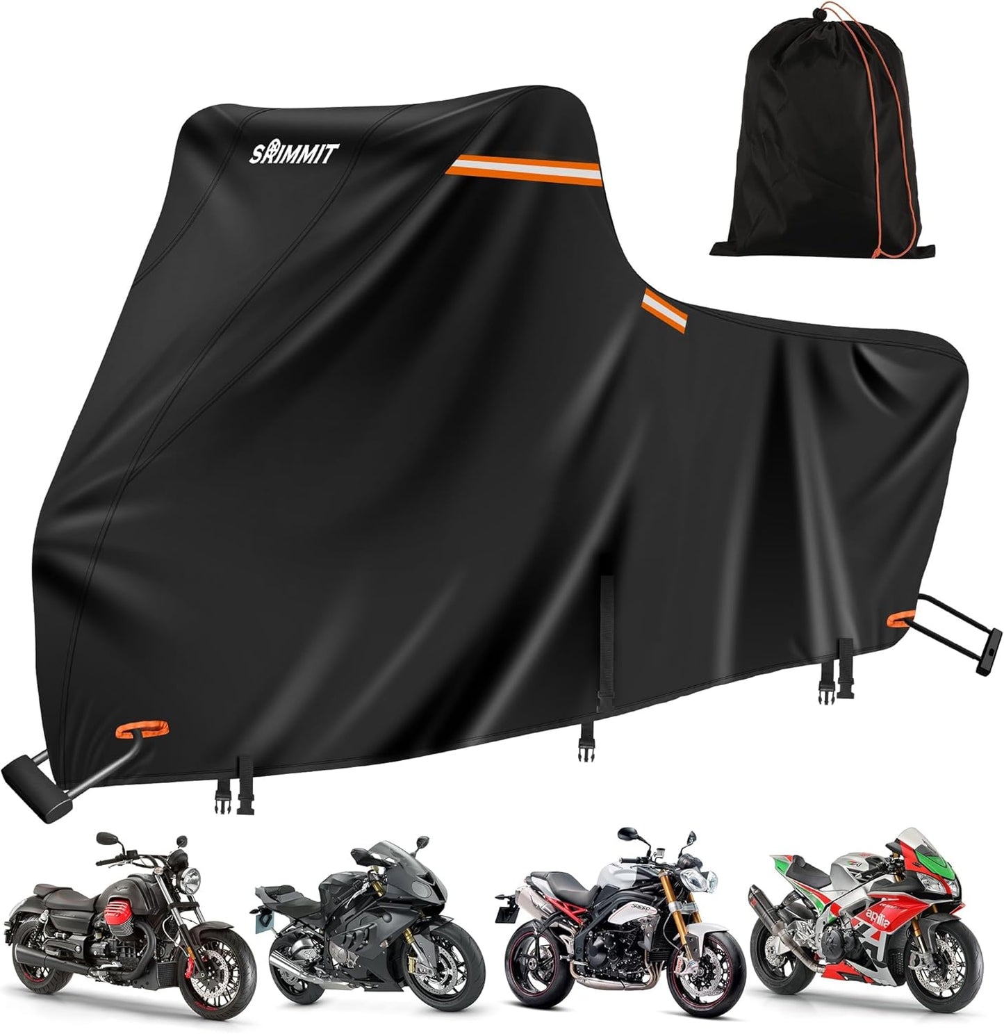Motorcycle Cover Waterproof Outdoor with Heavy Duty Protection