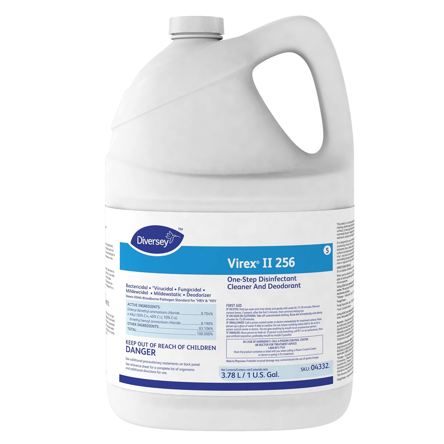 VIREX Diversey II 256 Liquid Disinfectant Cleaner for Floors