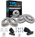 TRQ Front and Rear Brake Pad & Rotor Kit Compatible with Tucson