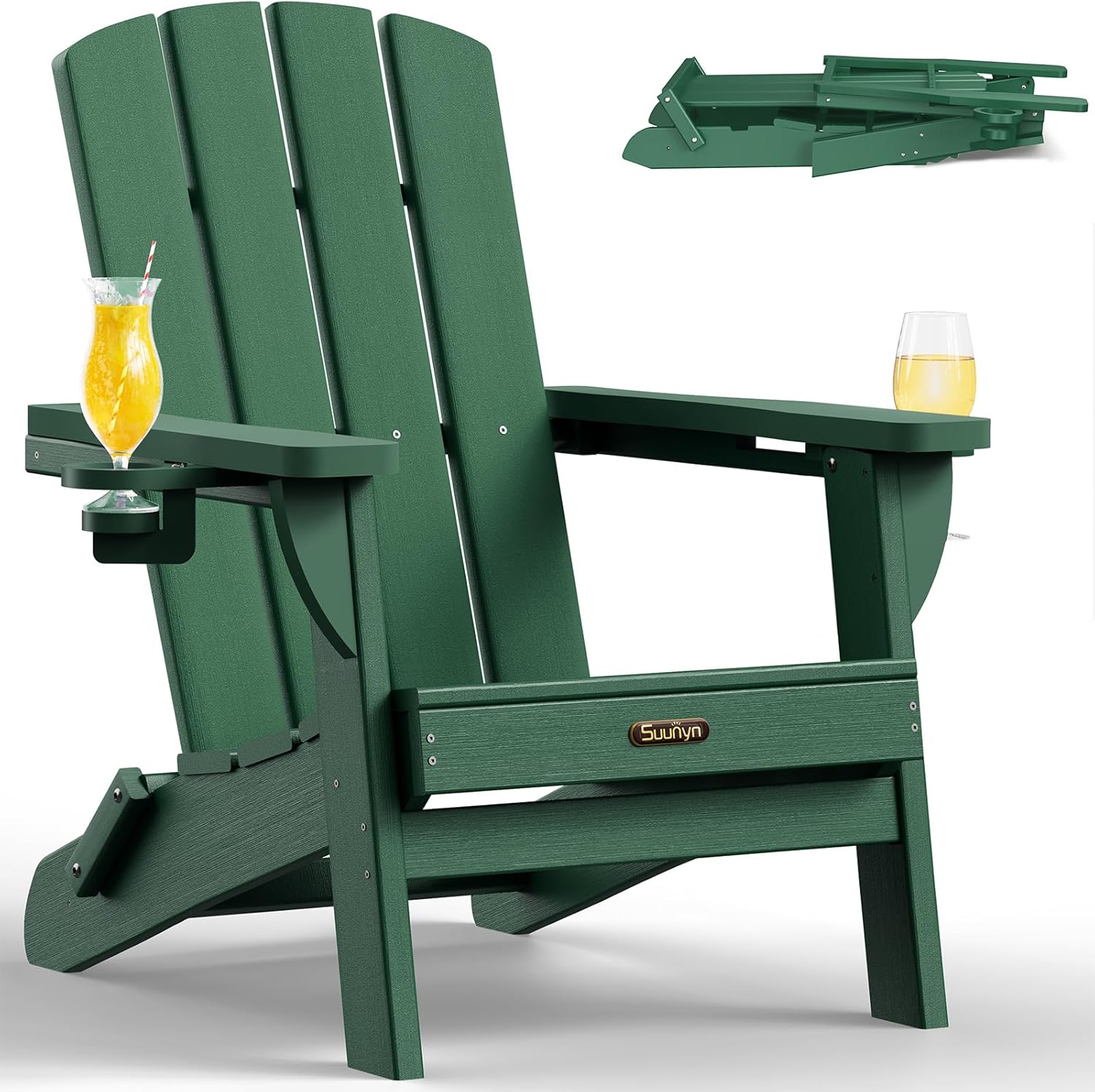 Folding Adirondack Chair for Outdoor Relaxation and Comfort