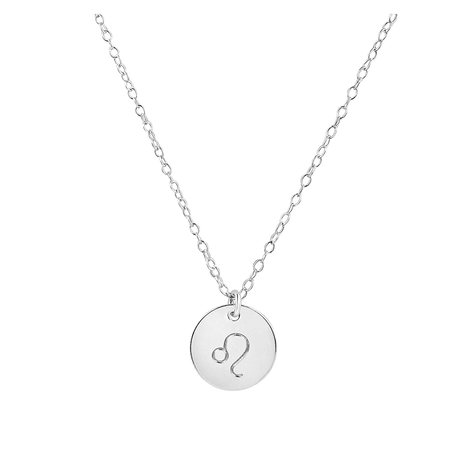 Handmade Sterling Silver Leo Zodiac Charm Necklace for Women
