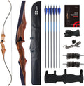 Sanlida Royal X8 60in One-Piece Wooden Hunting Longbow - Ready Kit