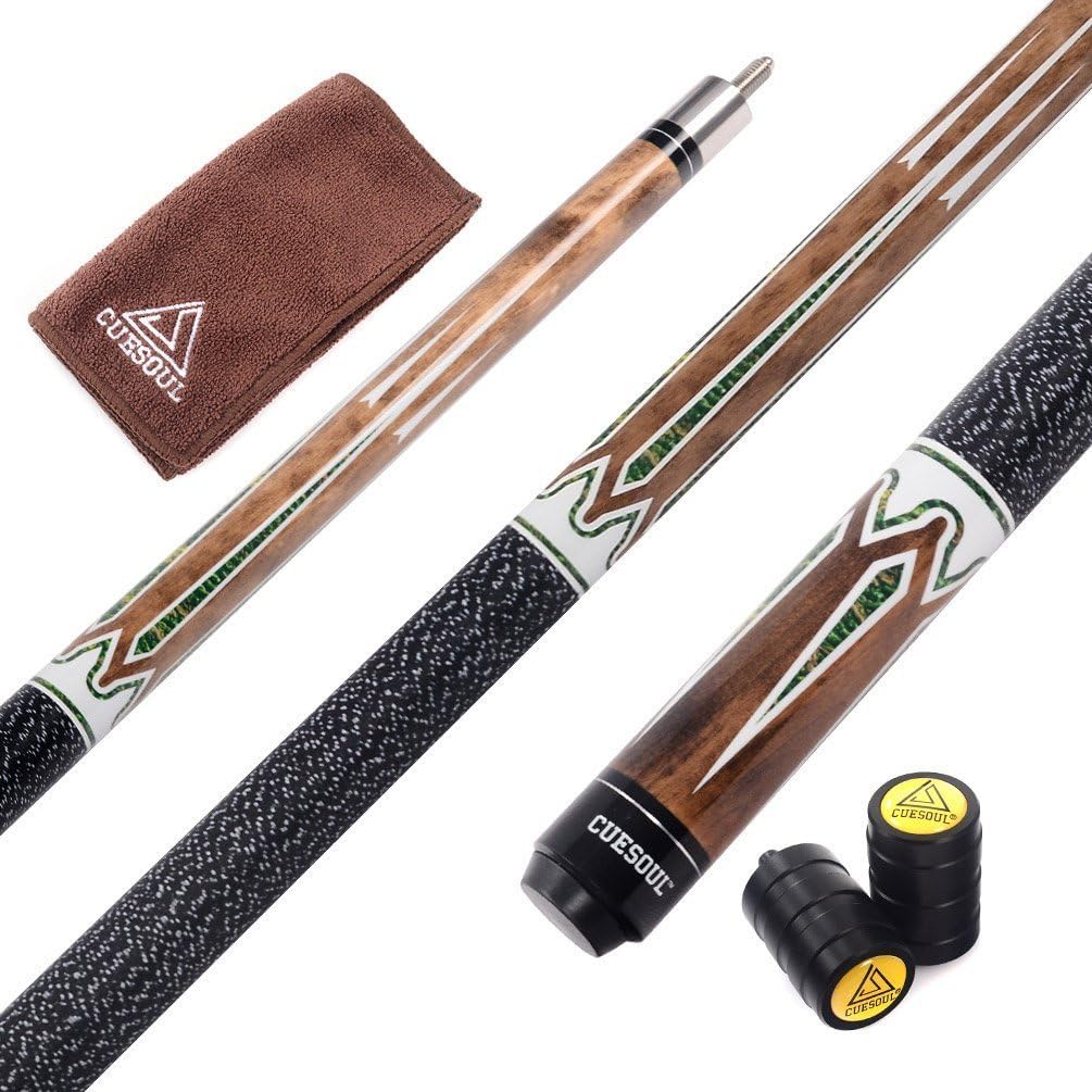 CUESOUL 58 Inch Maple Billiard Stick Pool Cue Set for Players