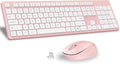 LeadsaiL Pink Wireless Keyboard & Mouse: Ergonomic Design, 2.4GHz, 12 FN Shortcuts
