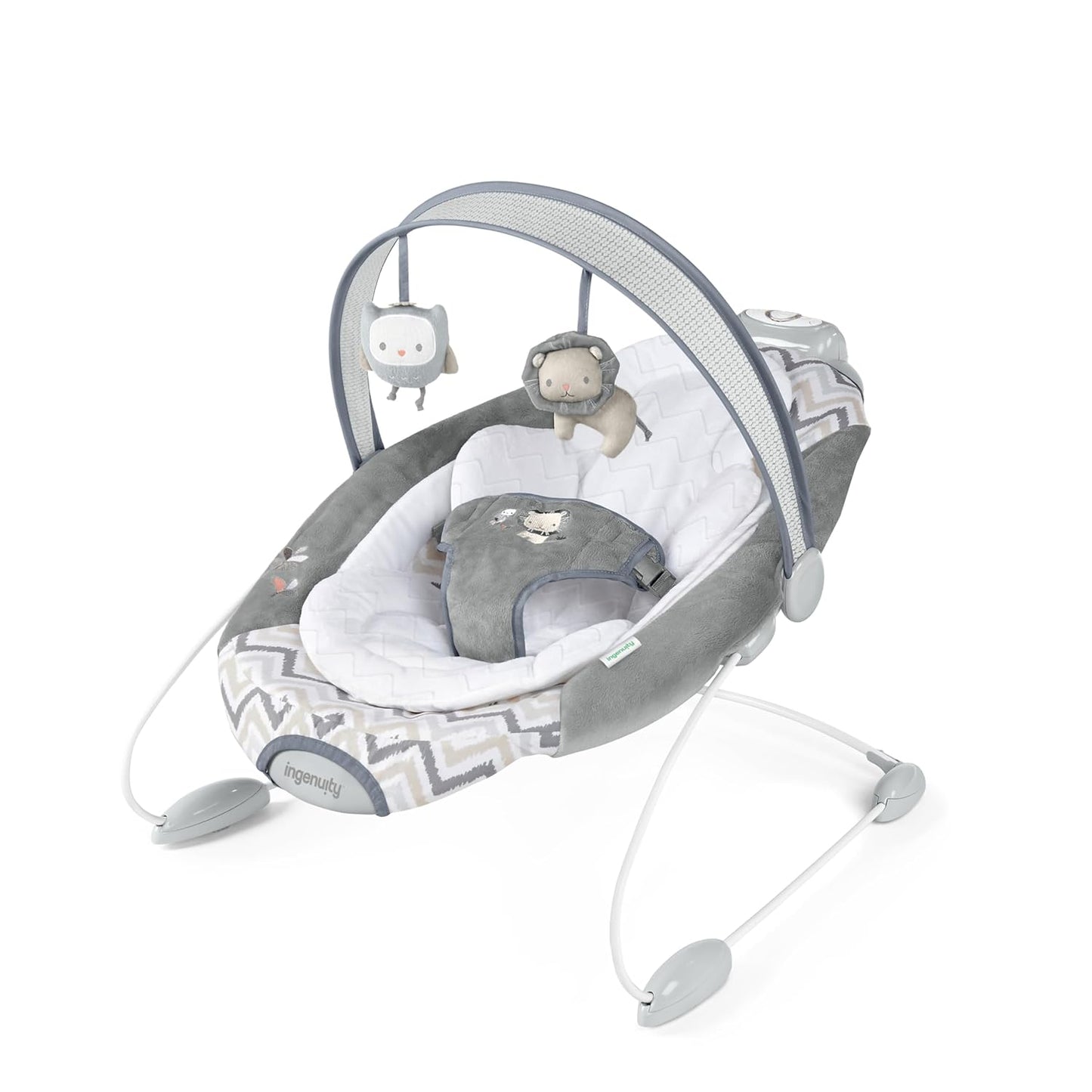 Ingenuity SmartBounce Baby Bouncer: Soothing White Noise & Toys
