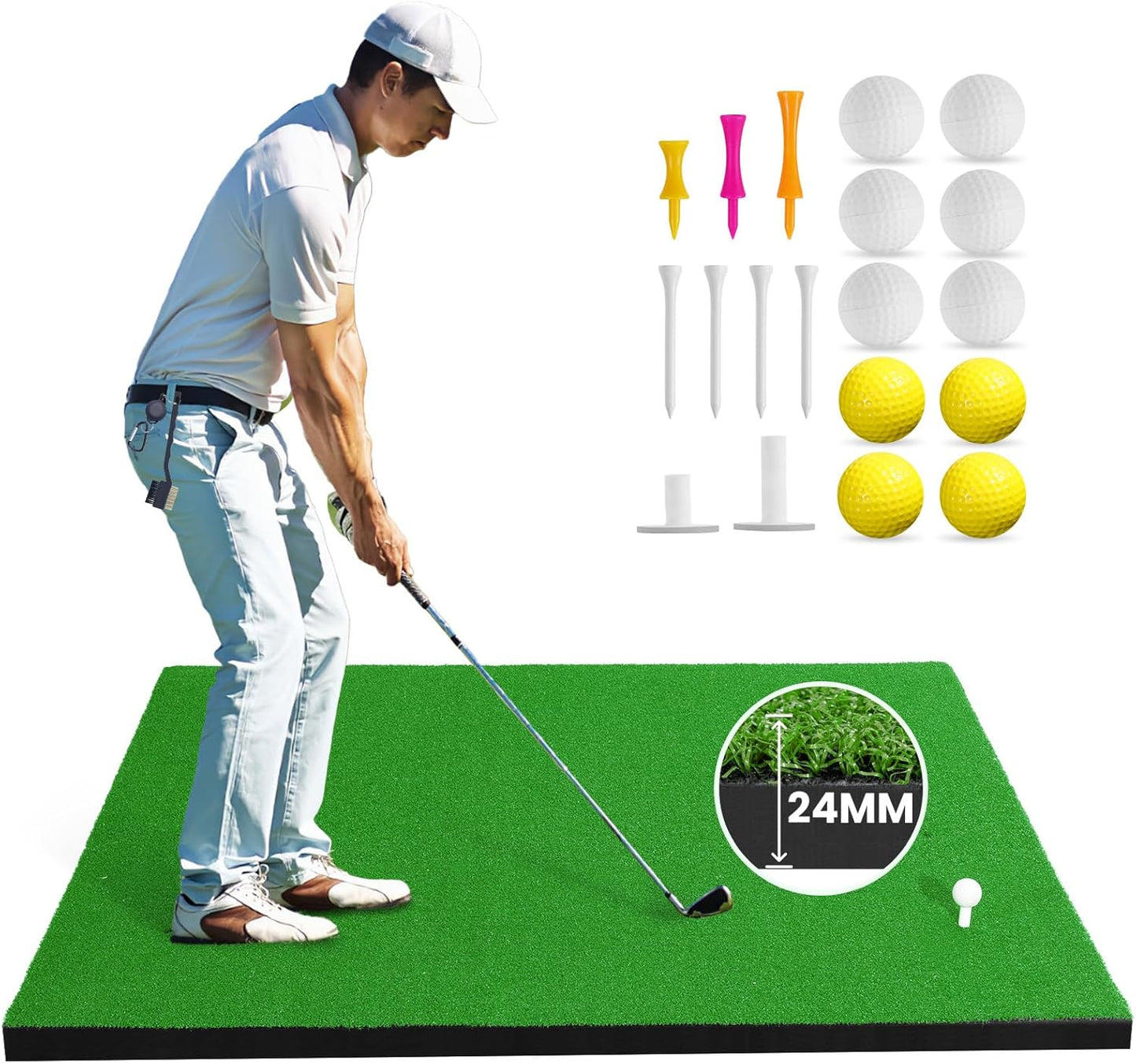 Abosi Dual-Turf Golf Mat - Ultimate Practice Essential