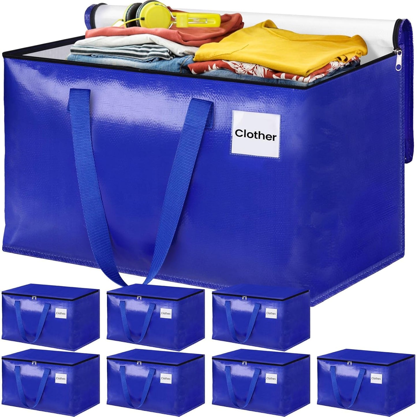EpicTotes Moving Bags: Heavy Duty Storage Totes 8-Pack